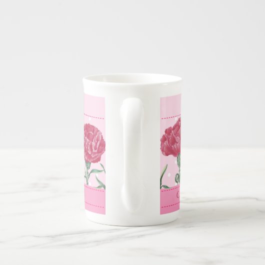 Fleur de naissance et Gem Janvier Bone China Mug (Dos)