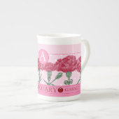 Fleur de naissance et Gem Janvier Bone China Mug (Devant droit)