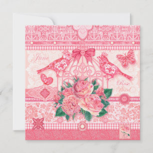 Fleur de naissance et Gem juin Carte Birdcage