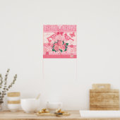 Fleur de naissance et Gem Juin Poster d'oiseau (Cuisine)
