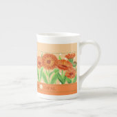 Fleur de naissance et Gem Octobre Bone China Mug (Droite)