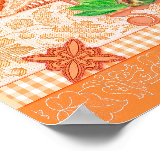 Fleur de naissance et Gem octobre Poster de cage d (Coin)