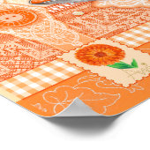 Fleur de naissance et Gem Octobre Poster de thé (Coin)