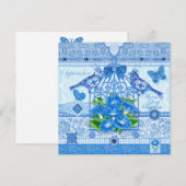 Fleur de naissance et Gem Septembre Carte Birdcage (Devant / Derrière)