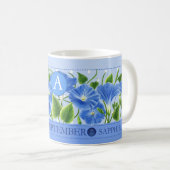 Fleur de naissance et Gem Septembre Mug classique (Devant droit)