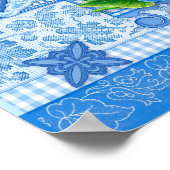 Fleur de naissance et Gem septembre Poster de cage (Coin)