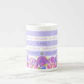 Fleur de naissance et Gem Strig Mug April Bone Chi (Devant)