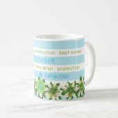 Fleur de naissance et Gem Strig Mug Décembre (Devant droit)