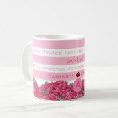 Fleur de naissance et Gem Strig Mug Janvier (Devant gauche)