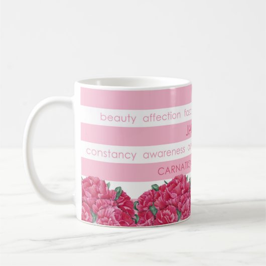 Fleur de naissance et Gem Strig Mug Janvier (Gauche)