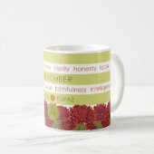 Fleur de naissance et Gem Strig Mug Novembre (Devant droit)