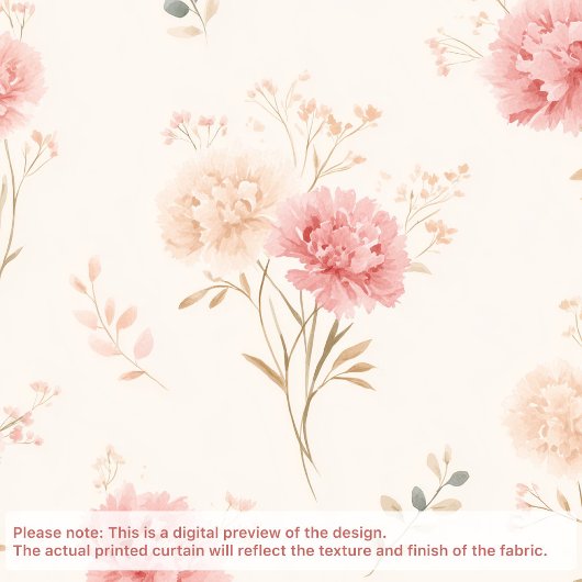 Fleur de naissance Jan Carnation Douche rideau