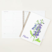 Fleur de naissance juillet Larkspur Aquarelle Plan (Devant avec enveloppe)