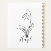 Fleur de naissance personnalisée en janvier (Dos)