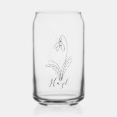 Fleur de naissance personnalisée en janvier (Verso)