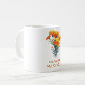 Fleur de naissance primaire d'octobre Marigold mug (Devant gauche)