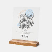 Fleur de naissance Zodiac Cadeau Aquarius personna (Angle)