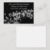 Fleur De Neige Après Les Funérailles Merci Cartes (Devant / Derrière)