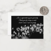 Fleur De Neige Après Les Funérailles Merci Cartes (Devant/Arrière en situation)