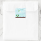 Fleur de neige blanche Penser à vous Stickers (Sac)