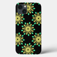 Fleur de néon jaune et vert Coque-Mate coque iphon