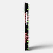 Fleur de néon rouge et vert Coque-Mate coque iphon (Verso / Gauche)