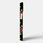 Fleur de néon rouge et vert Coque-Mate coque iphon (Verso / Droite)