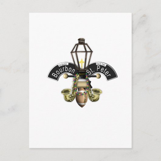 Fleur de New Orleans Briefkaart (Voorkant)