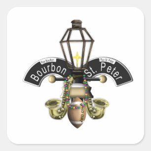 Fleur de New Orleans Vierkante Sticker