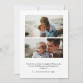 Fleur de Noël noire Joyeuse carte de Noël (Dos)