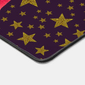 Fleur de Noël rouge, étoiles brillantes d'or sur (Coin)