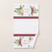 Fleur de Noël vintage  (Serviette à main)