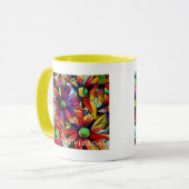 Fleur de paille de marguerite Joyeuse tasse de la  (Devant gauche)