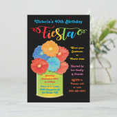 Fleur de papier Can Fiesta Anniversaire Invitation (Debout devant)
