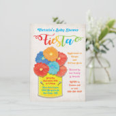 Fleur de papier Can Fiesta Baby shower Invitation (Debout devant)