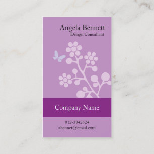 Fleur de papillon Carte de visite floral