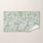 Fleur de Pâquerette Veloutée Vert Citron (Serviette à main)