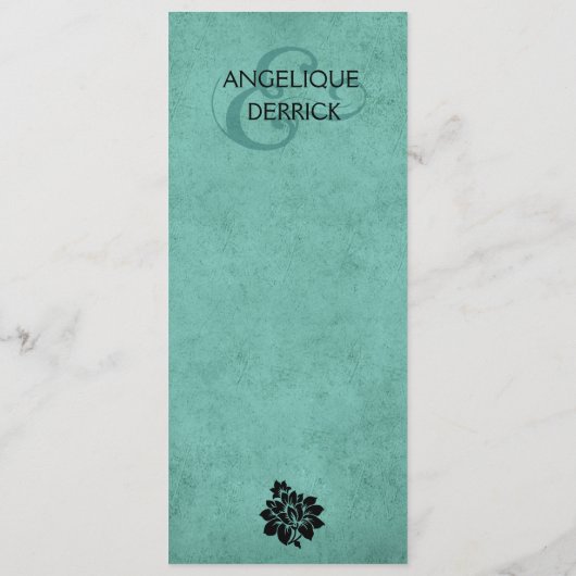 Fleur de Paris Eiffel Tower Dinner Menu | blauwgro (Achterkant)