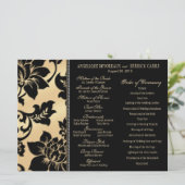 Fleur de Paris Eiffel Tower Wedding Programme | za Programma (Staand voorkant)