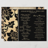 Fleur de Paris Eiffel Tower Wedding Programme | za Programma (Voorkant / Achterkant)