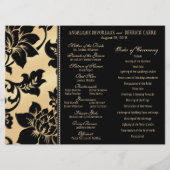 Fleur de Paris Eiffel Tower Wedding Programme | za Programma (Voorkant)