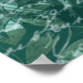 Fleur de Paris Eiffeltoren 30"x40" blauwgroen Poster (Hoek)