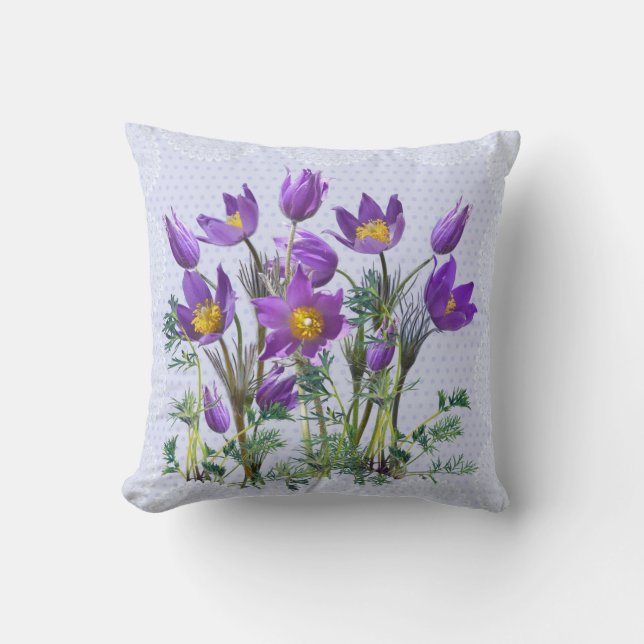 Fleur de Pasque sur coussin (Recto)