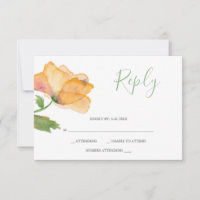 Fleur de pavot orange aquarelle Réponse