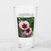 Fleur de pavot rose en verre (Dos)