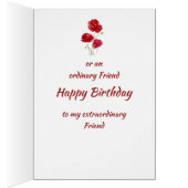 Fleur de pavot rouge Pas d'ami ordinaire Anniversa (Intérieur (Droit))