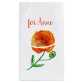 Fleur de pavot rouge, Sac cadeau botanique (Dos)