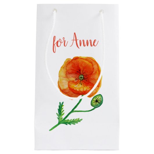 Fleur de pavot rouge, Sac cadeau botanique (Devant)