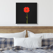 Fleur de pavot rouge unique sur toile (Insitu(Chambre))