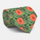 Fleur de pavot sauvage Cravate florale (Roulé)